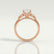 DELILAH - Round Lab Diamond 18k Rose Gold Shoulder Set Ring