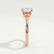 DELILAH - Round Lab Diamond 18k Rose Gold Shoulder Set Ring