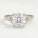 DELILAH - Round Lab Diamond 18k White Gold Shoulder Set Ring