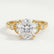 DELILAH - Round Lab Diamond 18k Yellow Gold Shoulder Set Ring