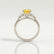 DELILAH - Round Yellow Sapphire 950 Platinum Shoulder Set Ring