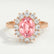 DIANA - Morganite Pink Sapphire & Lab Diamond 18k Rose Gold
