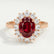 DIANA - Ruby & Lab Diamond 18k Rose Gold