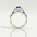 DIANA - Princess Diana Inspired Blue Sapphire & Lab Diamond White Gold Engagement Ring