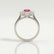 DIANA - Pink Sapphire & Lab Diamond 18k White Gold Halo