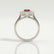 DIANA - Ruby & Lab Diamond 18k White Gold Halo