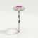 DIANA - Pink Sapphire & Lab Diamond 18k White Gold Halo