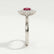 DIANA - Ruby & Lab Diamond 18k White Gold Halo