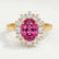 DIANA - Pink Sapphire & Lab Diamond 18k Yellow Gold