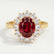 DIANA - Ruby & Lab Diamond 18k Yellow Gold