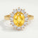 DIANA - Yellow Sapphire & Lab Diamond 18k Yellow Gold