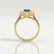 DIANA - Princess Diana Inspired Blue Sapphire & Lab Diamond Yellow Gold Engagement Ring