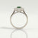 DIANA - Oval Green Lab Diamond 18k White Gold Halo Ring