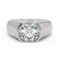 DULCIE - Round Lab Diamond Bezel Set Cigar Engagement Ring Inspired by Dua Lipa