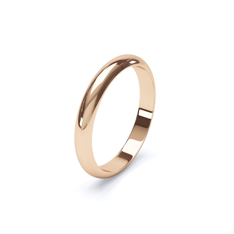 - Bevelled Edge Profile Plain Wedding Ring 9k Rose Gold Wedding Bands Lily Arkwright