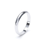 - D Shape Profile Plain Wedding Ring 9k White Gold Wedding Bands Lily Arkwright