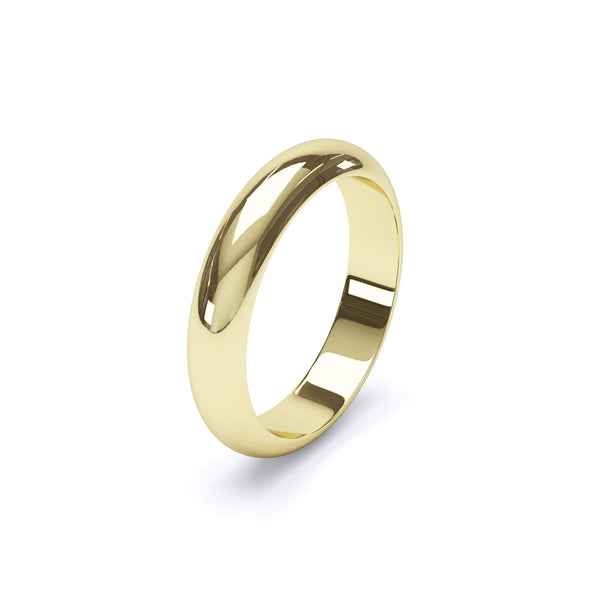 - D Shape Profile Wedding Ring 9k Yellow Gold Wedding Bands Lily Arkwright