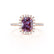 DARLEY - Alexandrite Elongated Cushion Micro Pavé 18k Rose Gold Halo Engagement Ring Lily Arkwright