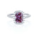 DARLEY - Alexandrite Elongated Cushion Micro Pavé 18k White Gold Halo Engagement Ring Lily Arkwright