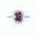 DARLEY - Alexandrite Elongated Cushion Micro Pavé 950 Platinum Halo Engagement Ring Lily Arkwright
