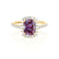 DARLEY - Alexandrite Elongated Cushion Micro Pavé 18k Yellow Gold Halo Engagement Ring Lily Arkwright