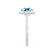 DARLEY - Aqua Spinel Elongated Cushion Micro Pavé 950 Platinum Halo Engagement Ring Lily Arkwright