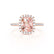 DARLEY - Champagne Sapphire Elongated Cushion Micro Pavé 18k Rose Gold Halo Engagement Ring Lily Arkwright