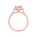 DARLEY - Champagne Sapphire Elongated Cushion Micro Pavé 18k Rose Gold Halo Engagement Ring Lily Arkwright