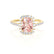DARLEY - Champagne Sapphire Elongated Cushion Micro Pavé 18k Yellow Gold Halo Engagement Ring Lily Arkwright