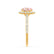 DARLEY - Champagne Sapphire Elongated Cushion Micro Pavé 18k Yellow Gold Halo Engagement Ring Lily Arkwright