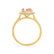 DARLEY - Champagne Sapphire Elongated Cushion Micro Pavé 18k Yellow Gold Halo Engagement Ring Lily Arkwright