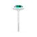 DARLEY - Emerald Elongated Cushion Micro Pavé 950 Platinum Halo Engagement Ring Lily Arkwright