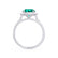 DARLEY - Emerald Elongated Cushion Micro Pavé 950 Platinum Halo Engagement Ring Lily Arkwright