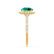 DARLEY - Emerald Elongated Cushion Micro Pavé 18k Yellow Gold Halo Engagement Ring Lily Arkwright