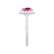 DARLEY - Pink Sapphire Elongated Cushion Micro Pavé 950 Platinum Halo Engagement Ring Lily Arkwright