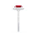 DARLEY - Ruby Elongated Cushion Micro Pavé 950 Platinum Halo Engagement Ring Lily Arkwright
