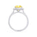 DARLEY - Yellow Sapphire Elongated Cushion Micro Pavé 18k White Gold Halo Engagement Ring Lily Arkwright
