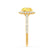 DARLEY - Yellow Sapphire Elongated Cushion Micro Pavé 18k Yellow Gold Halo Engagement Ring Lily Arkwright