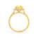 DARLEY - Yellow Sapphire Elongated Cushion Micro Pavé 18k Yellow Gold Halo Engagement Ring Lily Arkwright