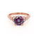 DELILAH - Round Alexandrite 18k Rose Gold Shoulder Set Ring Engagement Ring Lily Arkwright