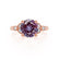 DELILAH - Round Alexandrite 18k Rose Gold Shoulder Set Ring Engagement Ring Lily Arkwright