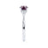 DELILAH - Round Alexandrite 18k White Gold Shoulder Set Ring Engagement Ring Lily Arkwright