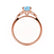 DELILAH - Round Aqua Spinel 18k Rose Gold Shoulder Set Ring Engagement Ring Lily Arkwright