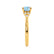 DELILAH - Round Aqua Spinel 18k Yellow Gold Shoulder Set Ring Engagement Ring Lily Arkwright