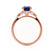 DELILAH - Round Blue Sapphire 18k Rose Gold Shoulder Set Ring Engagement Ring Lily Arkwright