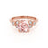 DELILAH - Ready to Ship 0.98ct Round Champagne Sapphire 18k Rose Gold Shoulder Set
