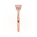DELILAH - Round Champagne Sapphire 18k Rose Gold Shoulder Set Ring Engagement Ring Lily Arkwright