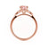 DELILAH - Round Champagne Sapphire 18k Rose Gold Shoulder Set Ring Engagement Ring Lily Arkwright