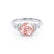 DELILAH - Round Champagne Sapphire 950 Platinum Shoulder Set Ring Engagement Ring Lily Arkwright