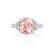 DELILAH - Round Champagne Sapphire 950 Platinum Shoulder Set Ring Engagement Ring Lily Arkwright